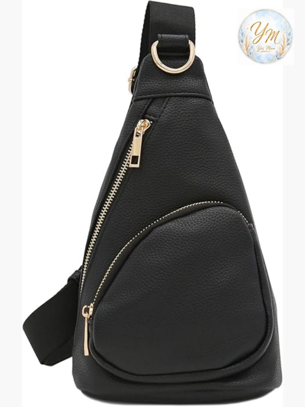Compact Triangle Sling Bag Crossbody PU Leather
